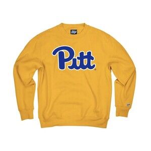 pittsburgh panthers Crew neck Sweater Adult S Gold Cotton Men G8 NCAA